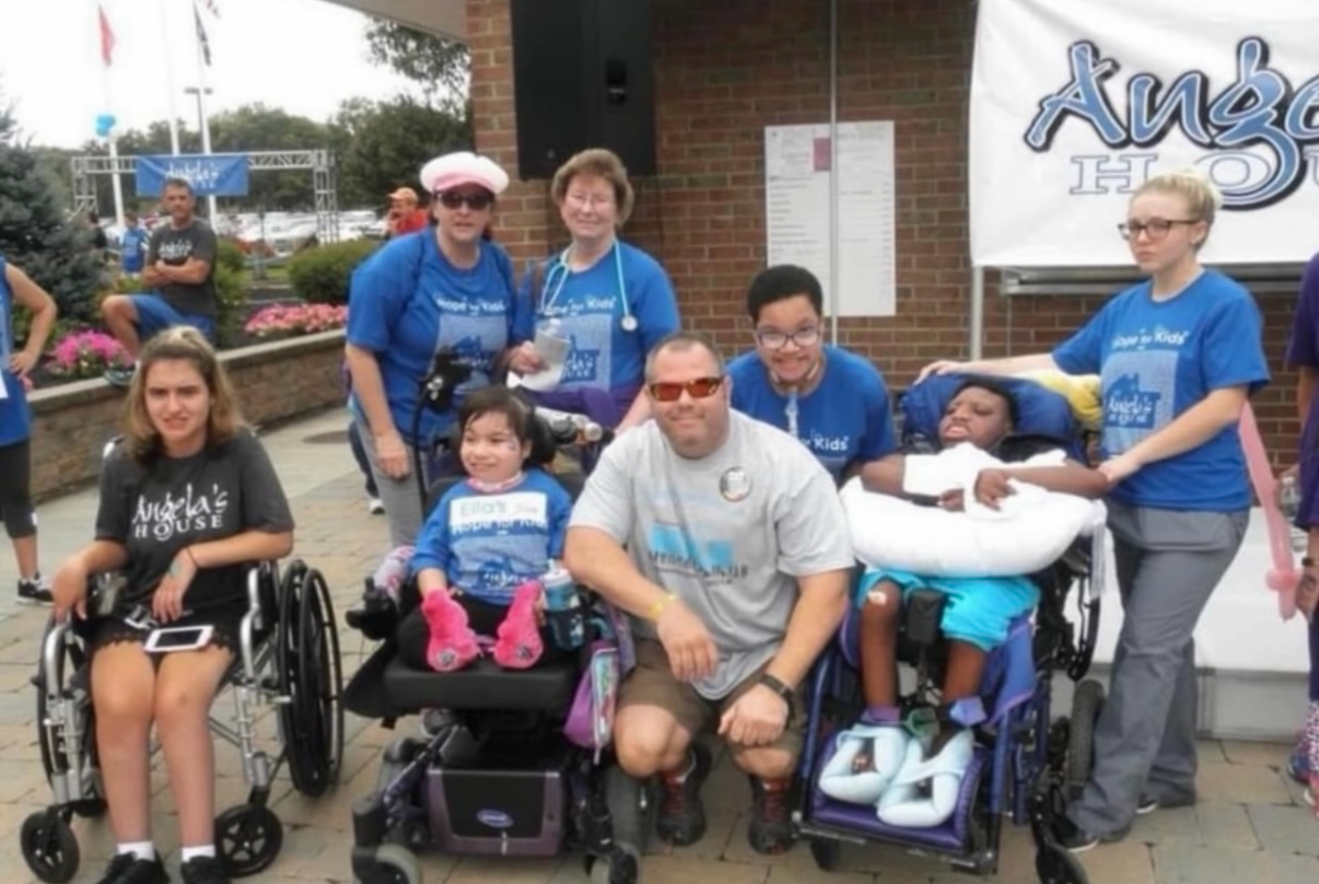 Community volunteers supporting children