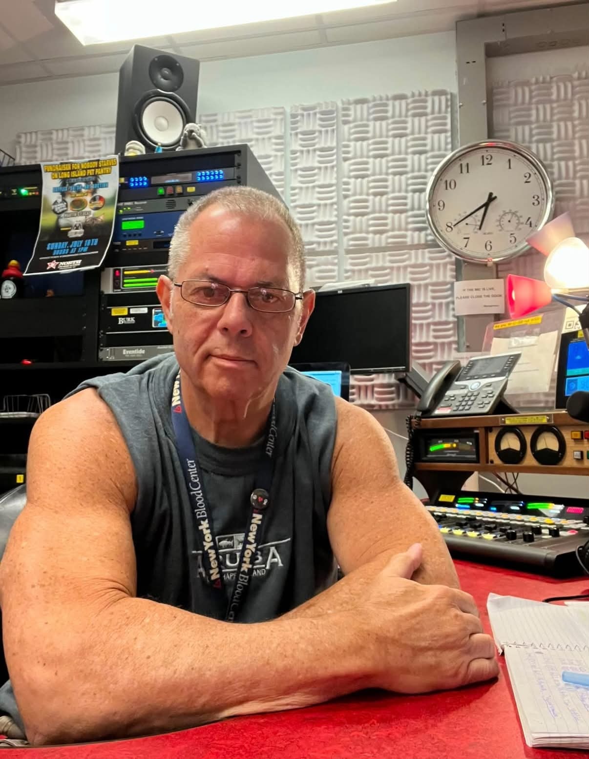 Mark Klein in the studio at Long Island Blues Warehouse